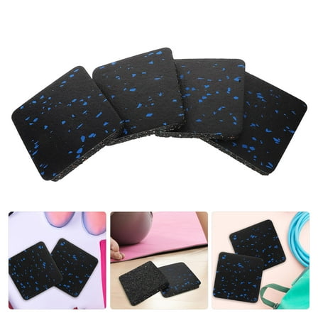 KONTONTY Fitness Equipment Mat Rubber 4Pcs 3.9X3.9X0.6In