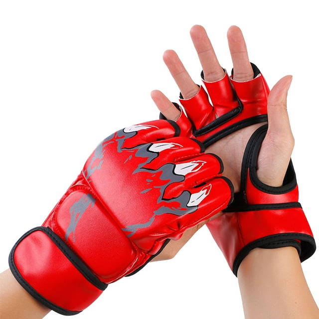 Adjustable Design Wrist Breathable Versatile Usage Boxing Gloves for Men Women Boxing Training Kickboxing Punching Bag PU Leather Material