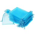thumbnail image 1 of Bolsas de Regalo de Organza shaofei 50 Piezas 4 x 6 Pulgadas Azul Aguamarina, 1 of 5