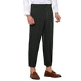 thumbnail image 4 of INSPIRE CHIC Cropped Dress Pants for Men's Solid Elastic Waist Ankle Length Tapered Pants, 4 of 4