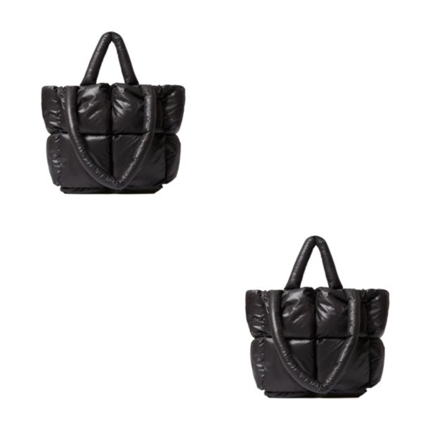 Minnieouse Bolso de mano ligero y acolchado con cómodas correas acolchadas para los hombros Bolso tipo almohada Negro Negro 2Conjunto