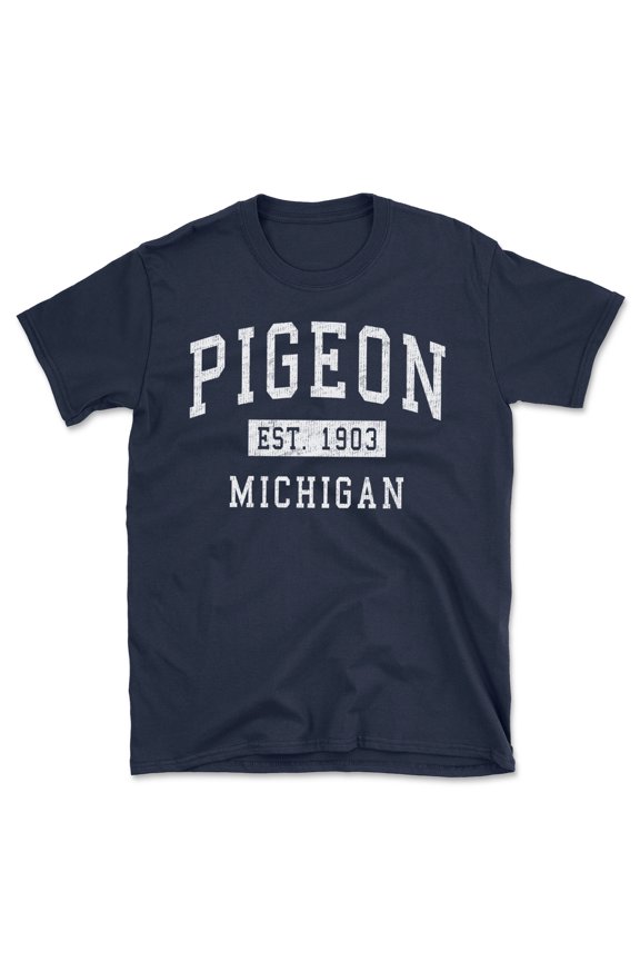 Pigeon Michigan Classic Established Men's Cotton T-Shirt