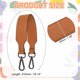 thumbnail image 2 of Correa de bolso de cuero de 16 pulgadas Uxcell, correa corta de bolso de cuero de patrón liso de reemplazo con hebilla negra para mujeres, bolsos de mano, bolsas de hombro, marrón, 2 of 6