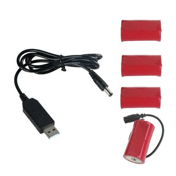 6V LR20 D Battery Alternative USB to 6V LR20 D Battery Eliminators Wire 110cm