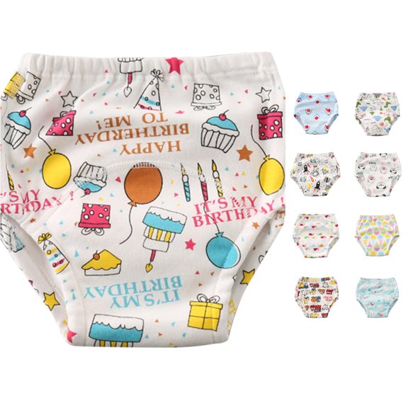 LIIPEE Baby Girls Reusable Nappies Shorts Casual Summer Fashion Cartoon Graphic Shorts Kids Cute Breathable Training Bottoms,6 Months
