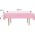 thumbnail image 4 of DecorRack 2 Rectangular Tablecloths -BPA- Free Plastic, 54 x 108 inch, Light Pink (2 Pack), 4 of 6