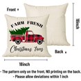 thumbnail image 2 of Christmas 18x18 Pillow Covers Set of 4, Buffalo Check Reindeer and Christmas Trees Red Plaid Pillow Cases, Rustic Home Decor Throw Pillow Covers with 4 Bonus Coasters, 2 of 7