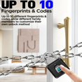 thumbnail image 3 of PEACNNG Smart Fingerprint Lock for Gym  School  Luggage & More - Biometric Metal Keyless Lock  Black, 3 of 7