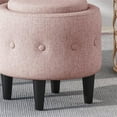 thumbnail image 5 of Pemberly Row Tufted Fabric Chair and Ottoman Set in Light Blush, 5 of 15