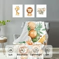 thumbnail image 2 of Custom Bedding Set,Personalized Name Baby Bedding Set,Lion Giraffe Theme Bedding 5 Pcs-Blanket Fitted Sheet Changing Pad Cover Wall Art,Ideal Nursery Decor Gift for Baby Girls Boys, 2 of 8