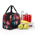 thumbnail image 4 of Disketp Red Flame Wolf Head Lunch Bag for Women Men, Leakproof Thermal Cooler Sack Food Handbags Case High Capacity forTravel Work School Picnic, 4 of 5