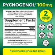 Viva Naturals French-Maritime Pycnogenol 100 mg 60 Count Veggie Capsules