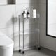 thumbnail image 5 of Clear Acrylic Rolling Storage Carts 3 Tier Slim Narrow Multi Function Trolley With Wheels Space Saving Gaps Organizer For Bathroom Kitchen Laundry Small Spaces, 5 of 6