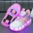 thumbnail image 1 of Patines deportivos Kuromi con luz intermitente, regalos para niñas, Hello Kitty, Sanrio, Kuromi, zapatos de punto, patines bonitos para niños, 1 of 5