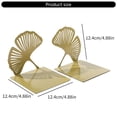 thumbnail image 5 of 2Pcs Hollowed Leaf Book Ends for Shelves Metal Bookends Heavy Duty Book Stoppers, 5 of 17