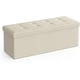 thumbnail image 1 of SONGMICS Banco de Almacenamiento, Baúl, Caja de Almacenamiento, Plegable, Carga de 300 kg, 120 L, 110 x 38 x 38 cm, Beige, 1 of 5