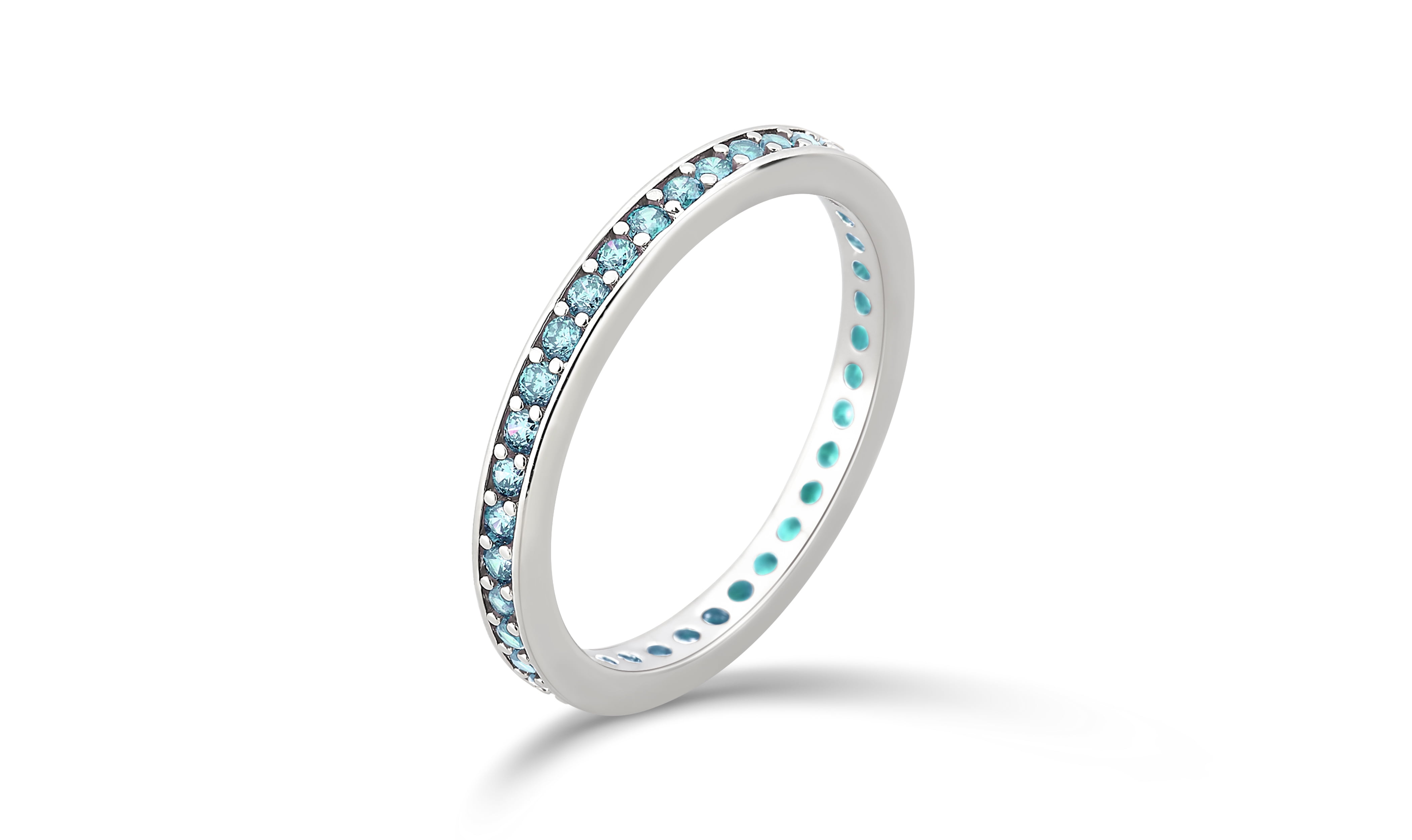 Montebello 14KT White Gold Gemstone and 1/2ct TDW Diamond Band