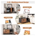 thumbnail image 7 of Cat Litter Box Enclosure Wooden Furniture, Stackable Pet Washroom Cabinet w/ Scratching Pad, 7 of 7