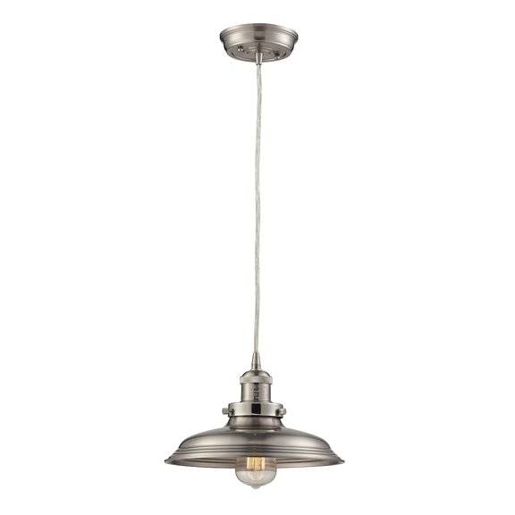 Elk Home 11-Inch Wide Newberry Pendant, Transitional, Satin Nickel