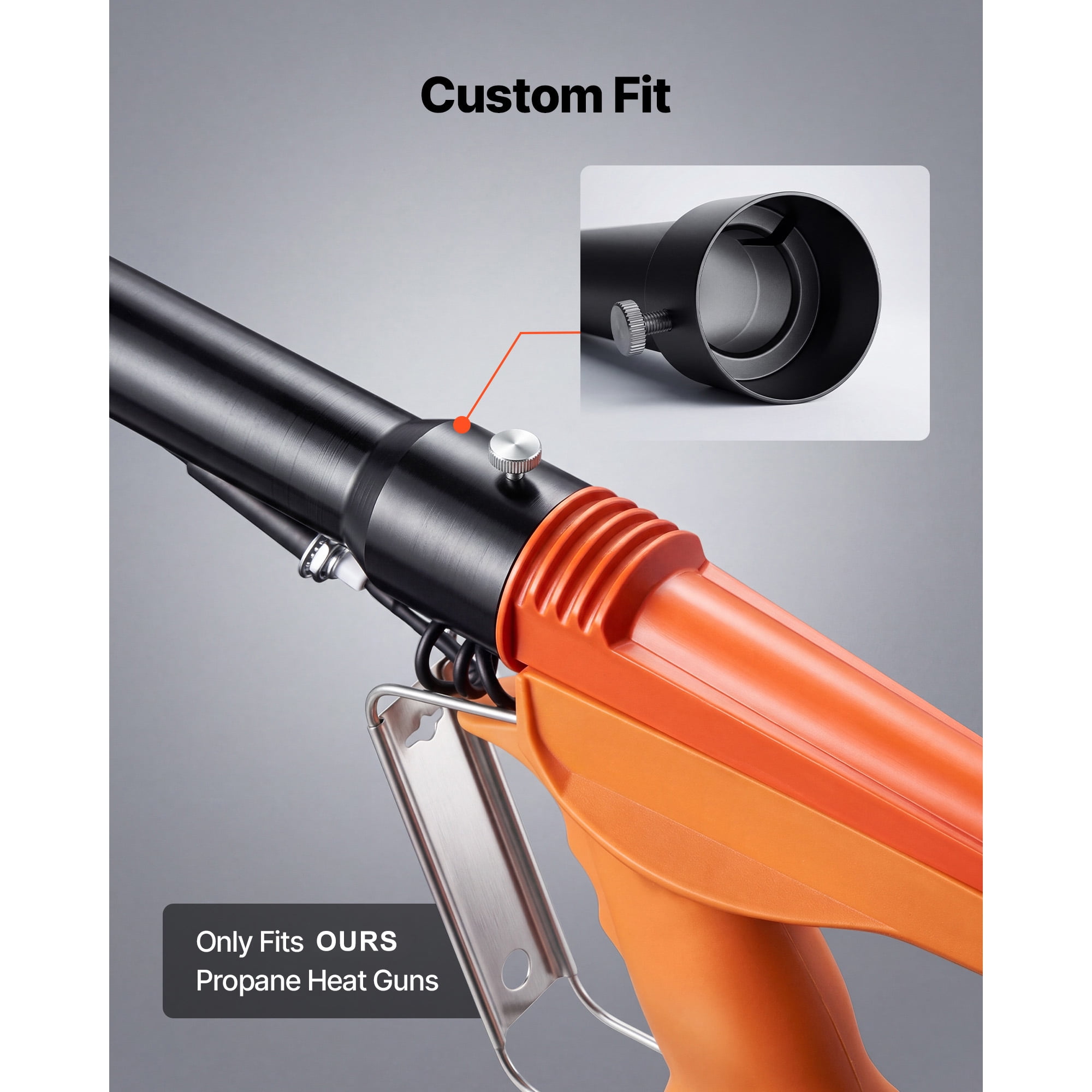 KFFKFF 3FT Extension Pole for Propane Heat Gun, Compatible with Specific Heat Guns, Extended Reach Rod for Efficient Heat-Shrink Wrapping, Includes Combustor Head