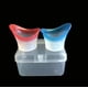 thumbnail image 1 of Copa ocular, juego de lavado de ojos: 2 copas oculares de silicona, limpieza ocular efectiva, recipiente de almacenamiento transparente (rosa + azul) TUNC Sencillez, 1 of 5
