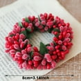 thumbnail image 6 of Candle Rings Berry Tea Light Ring Small Candle Wreaths Berry Candle Holder Table Decoration for Christmas Valentine's Day Thanksgiving Day Dinner Party Wedding Diameter 3.1" 6 PCS, 6 of 7
