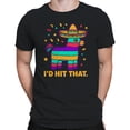 thumbnail image 2 of Funny Piñata Fiesta Men's Black T-shirt, 2 of 3