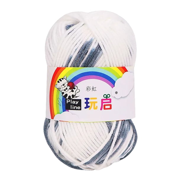 Fasiaou Colorful Self-Striping Multicolor Fuzzy with Subtle Sheen Yarn Thick Wool Line ,Acrylic Fibres, Each 1.76Oz (50 gr)/ 125yds(100m)(16 Different Colors To Choose From)