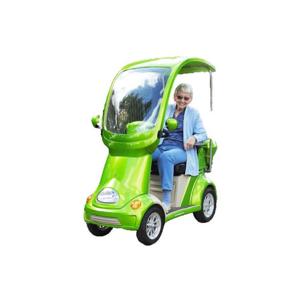 Confort et Style Ultimes / Chariot de Golf Électrique à 4 Roues avec Auvent / Trottinette DX Power-Buggy