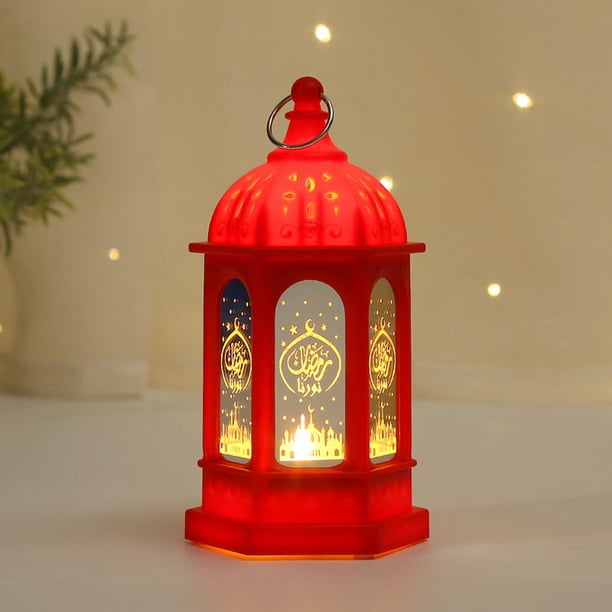 Lámpara de noche electrónica LED para festivales, lámpara de mesa decorativa LED para festivales de Ramadán Características principales de la clase de linterna de Ramadán