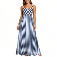 thumbnail image 2 of RoamHome Women's Plus Size Striped Maxi Dress Sleeveless Square Neck A Line Flowy Long Dress Summer Outfit, 2 of 8