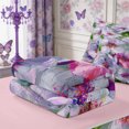 thumbnail image 5 of Manfei Watercolor Wildflower Zipper Full Size Comforter Sets with Fitted Sheet and 2 Pillowcases,Cottagecore Blossom Zipper Bedding Set,Reversible, 5 of 7