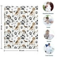 thumbnail image 4 of Beagle Dog and Footprints Blanket,Comfortable Soft Flannel Throw Blanket,All Season,Warm Lightweight Blankets for Sofa Bed Couch Living Room Chair,30"x40", 4 of 4