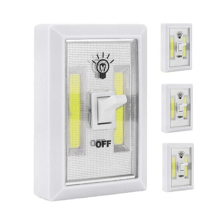 

1/4Pcs COB LED Switch Lights Cordless Tap Lights Self-adhesive Closet Light