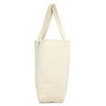 thumbnail image 2 of DALIX 22" Open Top Deluxe Tote Bag with Outer Pocket in Natural, 2 of 3