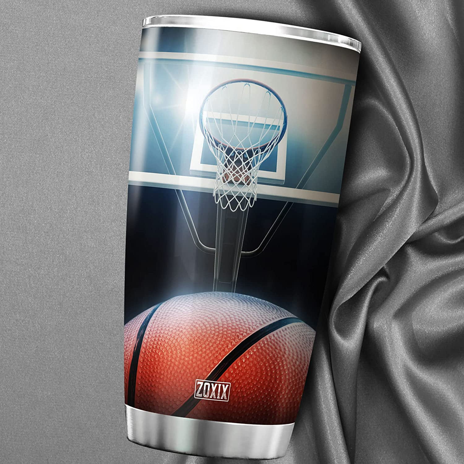 Personalized Basketball Jersey Tumbler, Gift for Jersey  Lovers, Basketball Players Gift Stainless Steel Double Wall Tumbler Cup  with Lid (Clover Green): Tumblers & Water Glasses