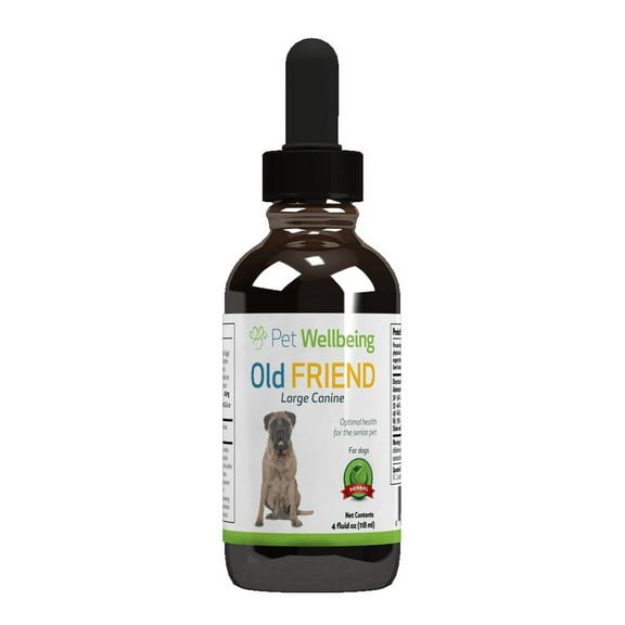Pet Wellbeing - Old Friend for Senior Dogs - Promotes a Stronger Immune System and Joint Mobility in Older Canine - 4oz (118ml)