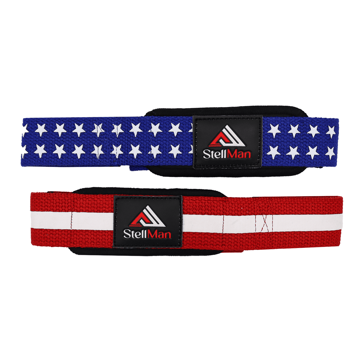 StellMan Lifting Straps for Weightlifting Deadlifts Gym Training Wrist Support American Flag Style