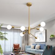 Deyidn 6-Light Gold Sputnik Chandelier