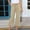 Khaki, variant on Outfmvch Summer Pants for Women Linen Palazzo Trousers Cropped Trouser Capris Drawstring with Pockets Women High Waisted Wide Leg Palazzo Pants with Pockets Cotton Linen Pants Beige S-3XL
