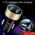 thumbnail image 1 of Flmtop Universal Car Vehicle 3.1A Dual USB Mobile Phone Quick Charging Charger, 1 of 9