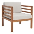 thumbnail image 3 of SAFAVIEH Kinnell Outdoor Patio Armchair, Natural/Light Grey, 3 of 11
