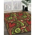 thumbnail image 2 of Ahgly Company Indoor Square Patterned Dark Golden Rod Brown Area Rugs, 4' Square, 2 of 6