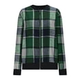 thumbnail image 4 of GEWSEY Flannel Jacket Women Stand Collar Long Sleeve Zip up Plaid Shackets Casual Warm Bomber Jackets Coats Fall Outfits (Green, XXL), 4 of 6