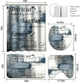 thumbnail image 2 of 4Pcs Bathroom Shower Curtain Sets with Rugs,Navy Blue and White Motivational Home Family Bathroom Sets with Shower Curtain and Rugs and Accessories, 2 of 7