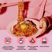 Samyang Buldak Carbonara Spicy Chicken Instant Ramen Noodles, 5 Pack, 4.58 oz Bags