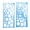 thumbnail image 1 of Arts and Crafts 2 Pcs Pochoirs Géométriques Multi-Formes Pochoirs de Dessin en Plastique Pochoirs de Mesure Règles Outil de Dessin Triangle Transparent Ensemble de Rapporteur pour Étudier Concevoir Papeterie Mignonne, 1 of 8