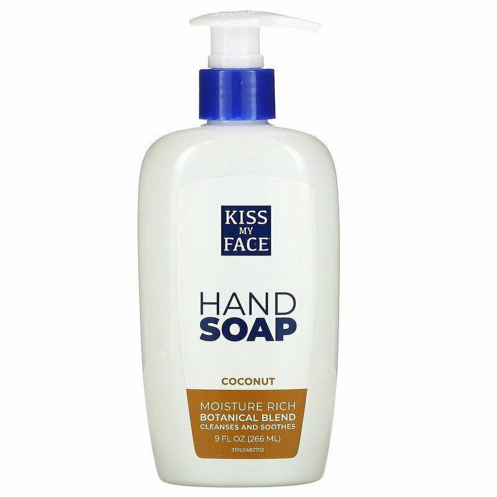 Kiss My Face Moisturizing Coconut Hand Soap, Botanical Blends, 9oz, 3-Pack