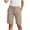 AI10_Khaki, variant on Sweat Shorts for Women Elastic Waist Athletic Lounge Sports Workout Knee Length Bermuda Shorts with Pocket Army Green M