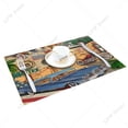 thumbnail image 3 of 4/6pcs Set Table Mats Retro Poster Printed Table Napkin Kitchen Accessories Home Party rative Placemats, 3 of 7